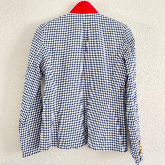 VERONICA BEARD
Blue white Double breasted Gingham Jacket - Picture 5 of 14